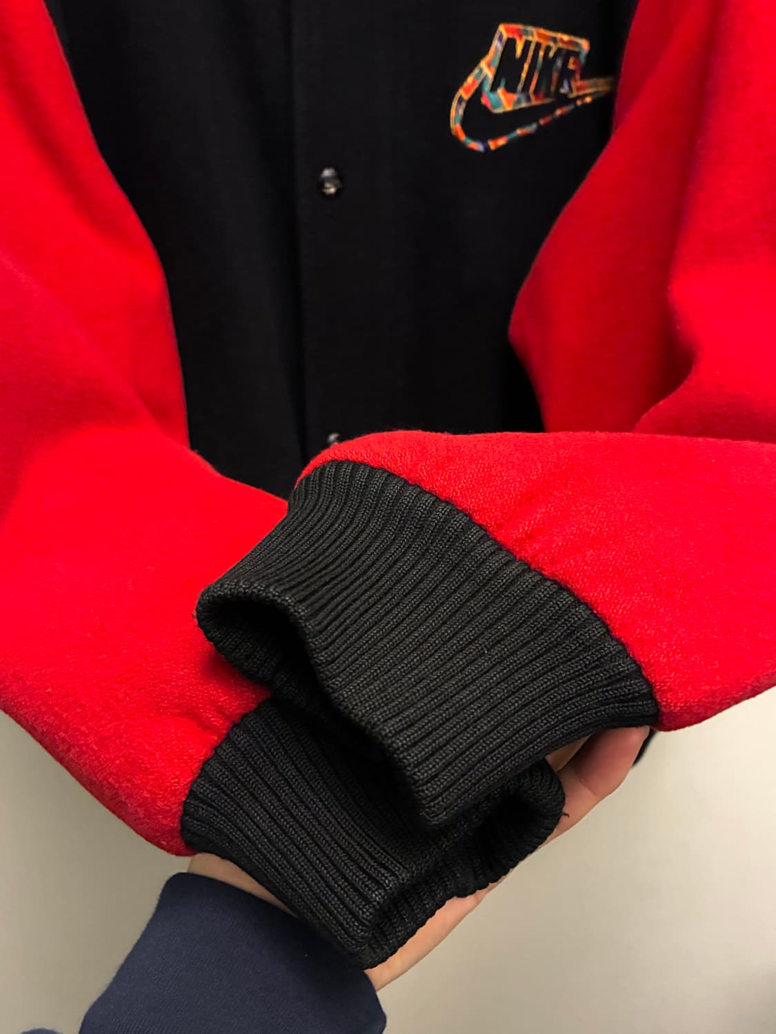 (XL)90s nike 나이키 빈티지 에어 빅로고 울 봄버 바시티자켓 상품이미지5