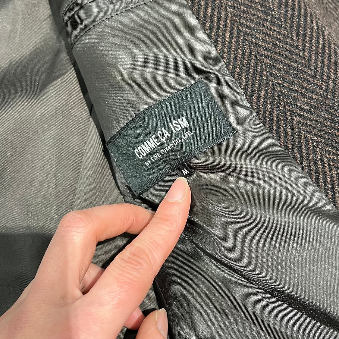 콤사이즘 헤링본 울코트 s09290 상품이미지6