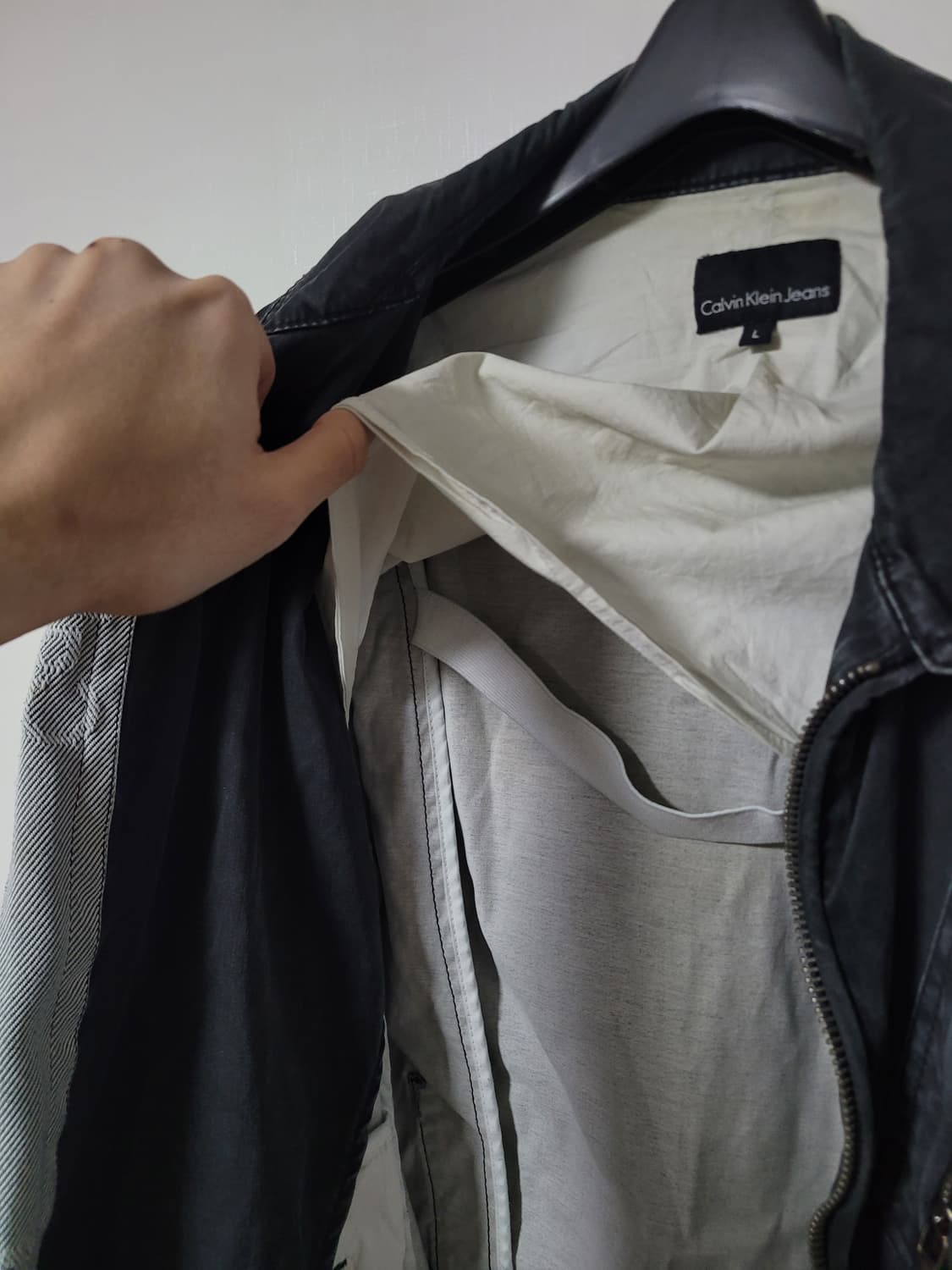 00s Calvin klein biker jacket 상품이미지4