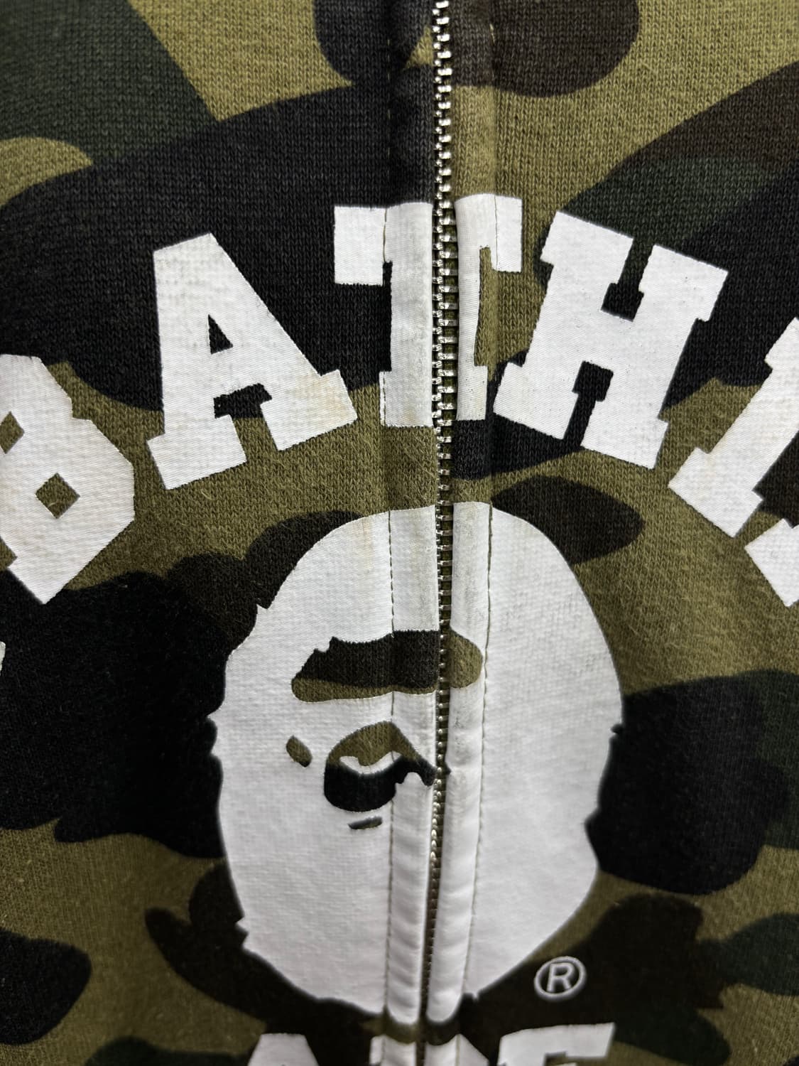 베이프 녹계 컬리지 후드집업 상품이미지6