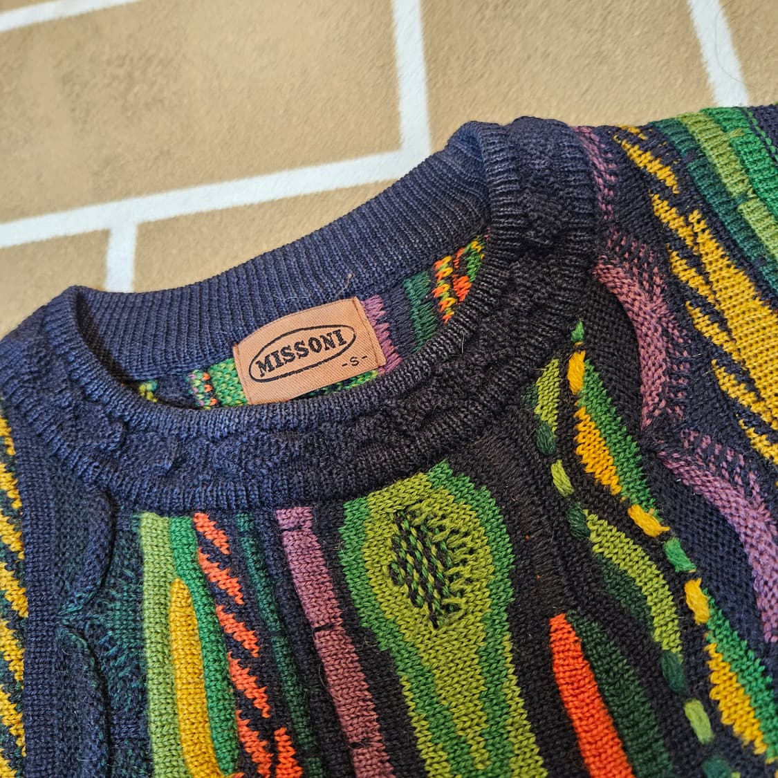 미쏘니(MISSONI) 울 혼방 케이블 니트 상품이미지5