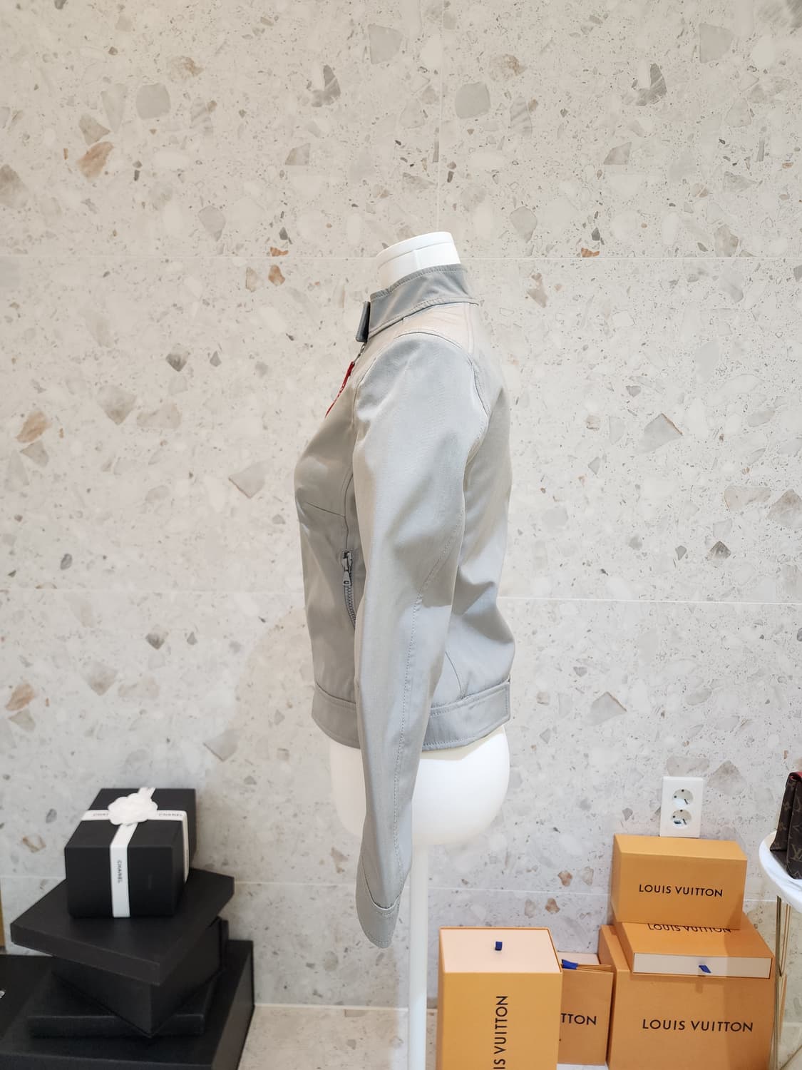 프라다 스포츠라인 그레이 집업 점퍼 상품이미지2