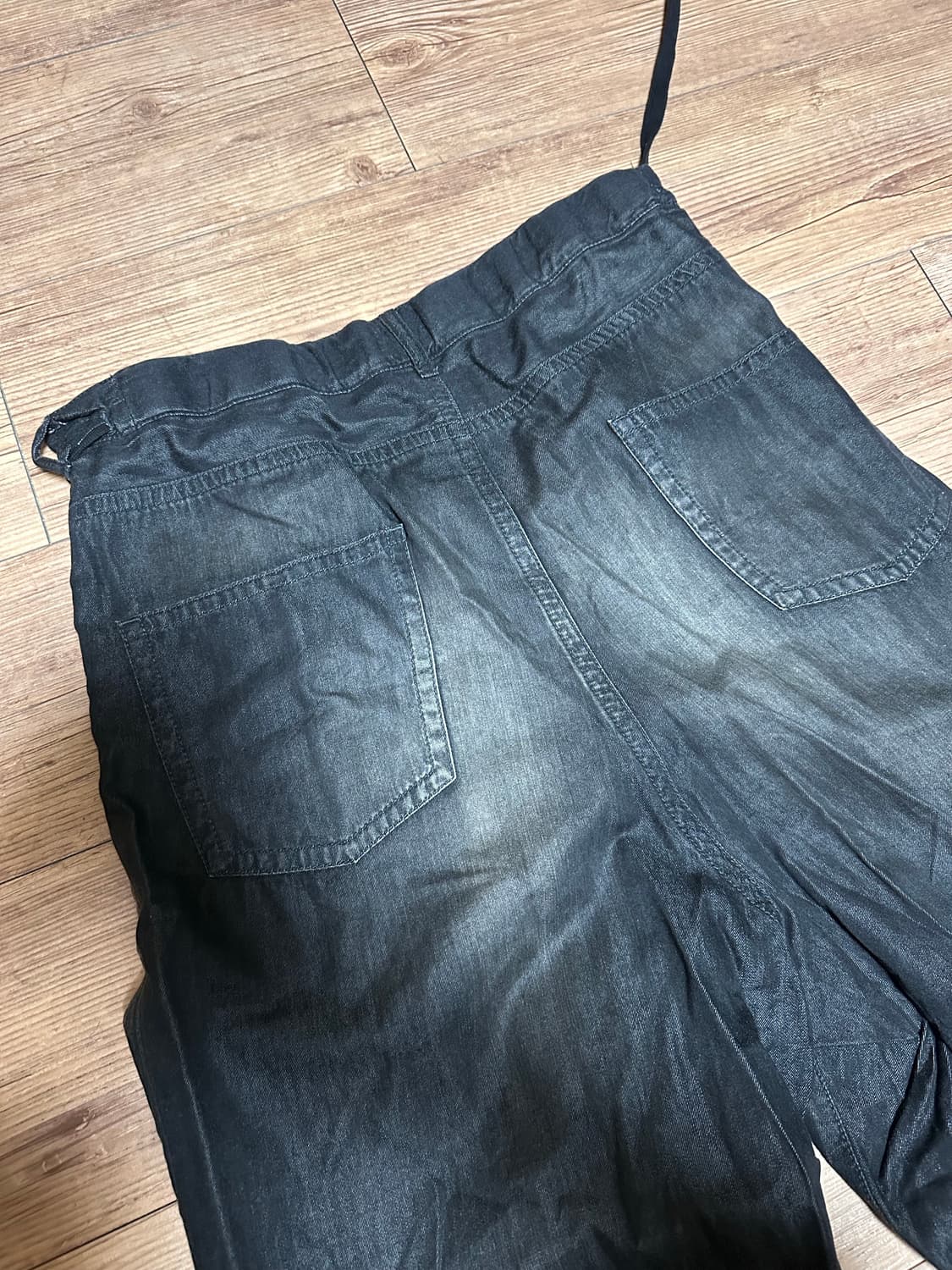 미하라 야스히로 텐셀 데님 와이드 팬츠 블랙 44사이즈 상품이미지7