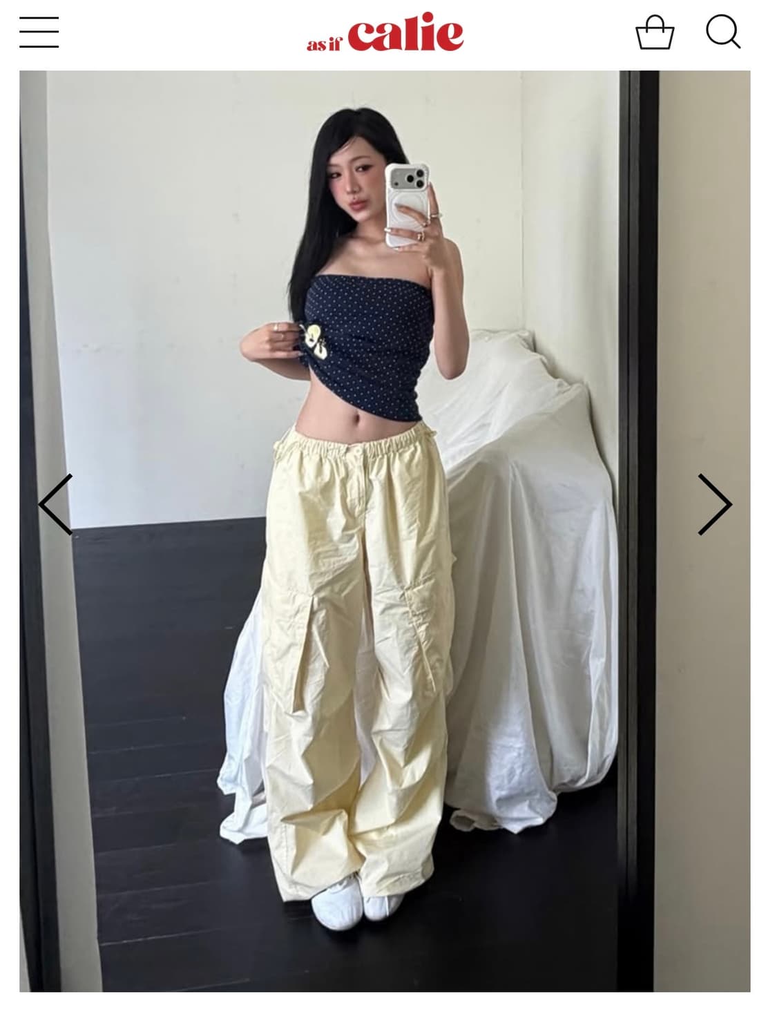 에즈이프캘리 PARACHUTE CARGO PANTS LEMON 상품이미지3