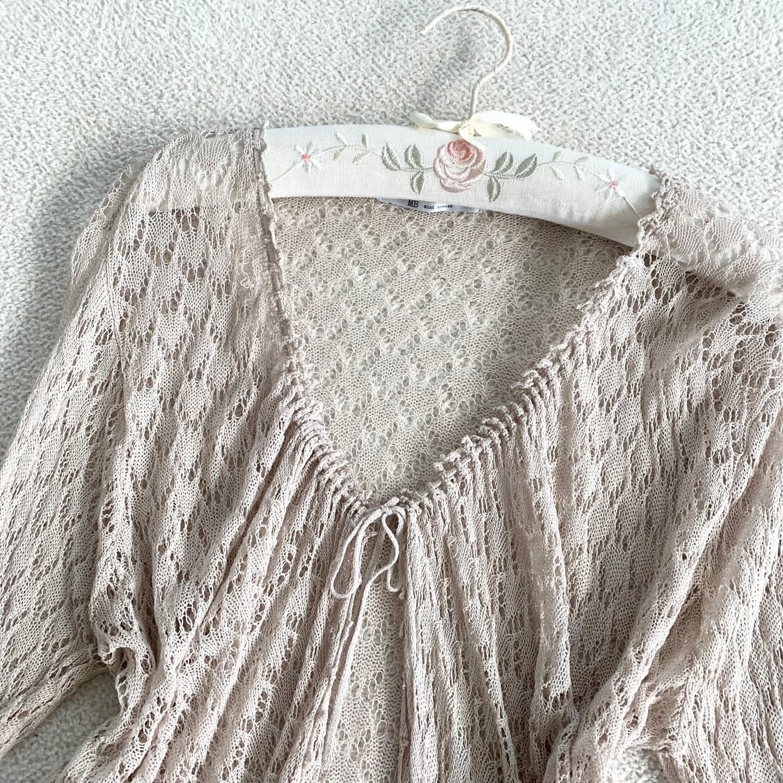 밀크티여리핏 ♥ 그물 가디건 상품이미지2