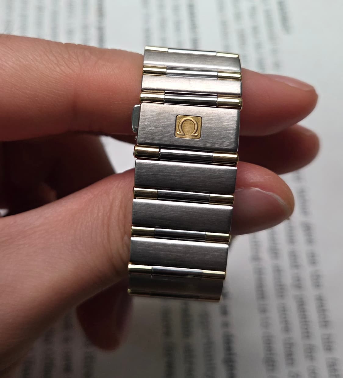 오메가 컨스틸레이션 별로고 하프바 콤비 화이트판 쿼츠 브레이슬릿 ver. 상품이미지7