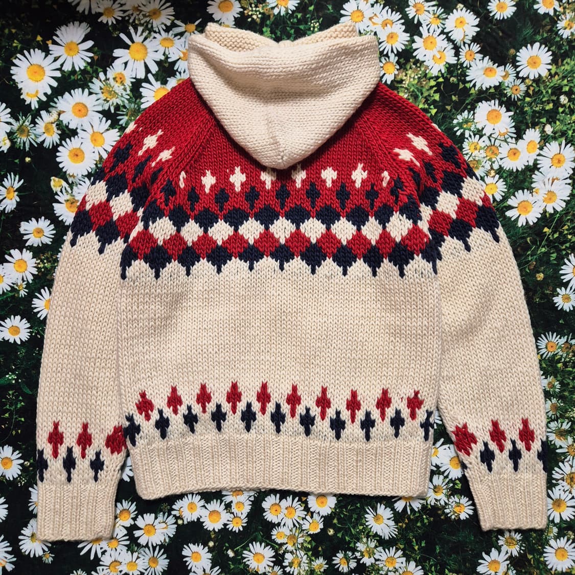 MELMO 페어아일 후드 니트 자켓 여성M 상품이미지3