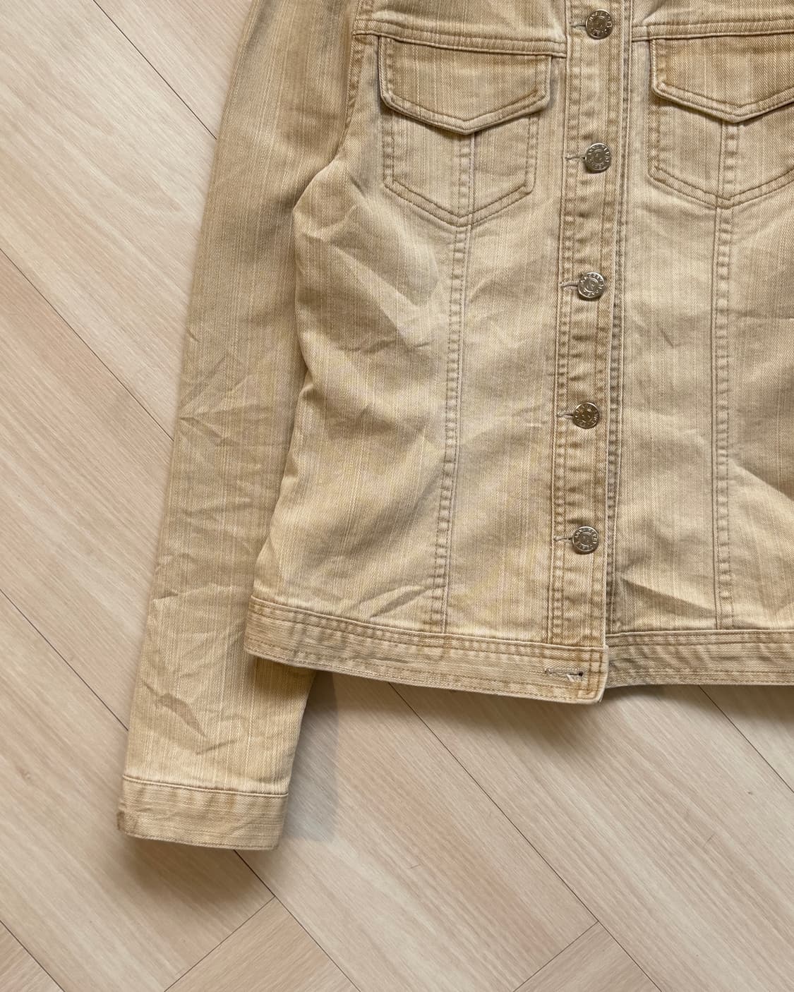 [Something] Beige Denim Jacket 상품이미지3