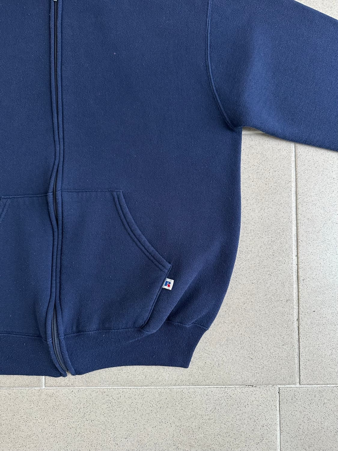 90s 빈티지 러셀 후드집업 네이비 L USA 상품이미지3