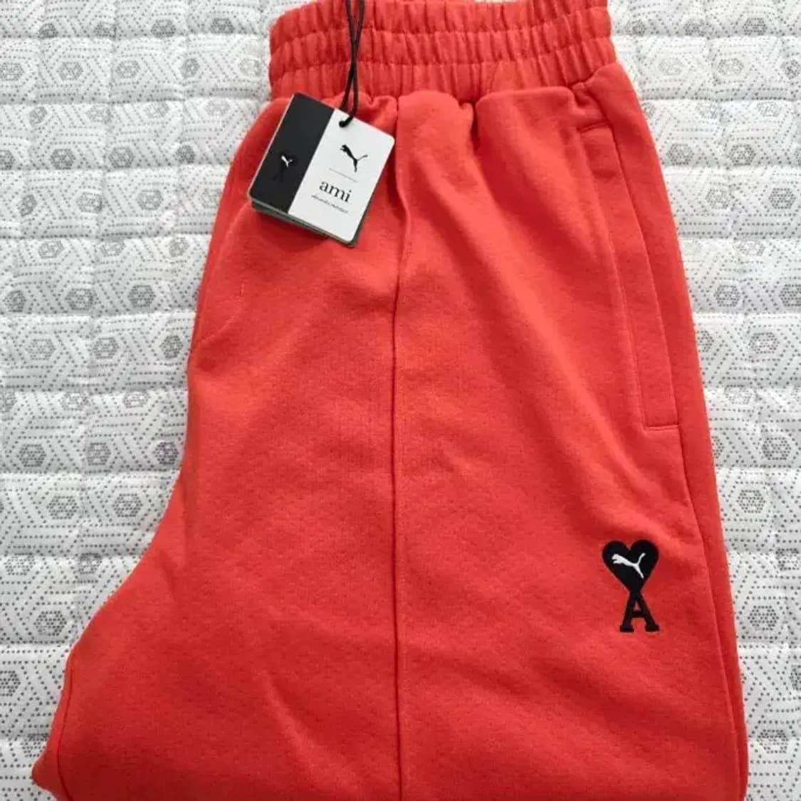 (새상품) 푸마 x 아미 콜라보 와이드 팬츠 오렌지 L 상품이미지2