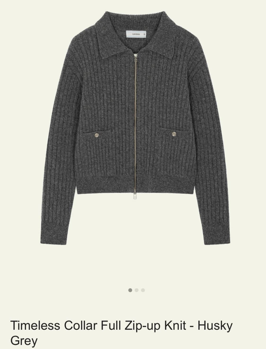 웨이비니스 니트집업 2사이즈 상품이미지1