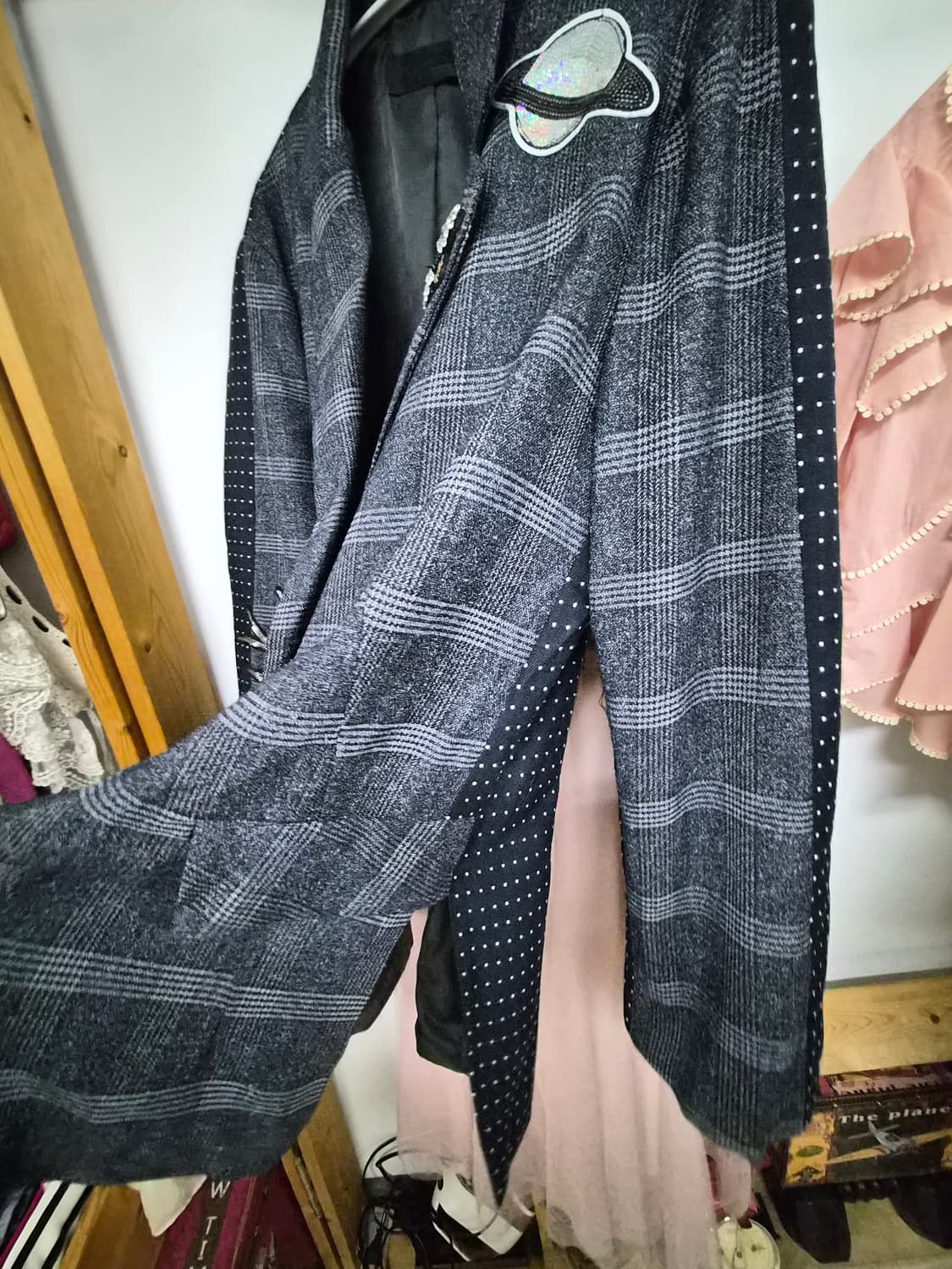 엔쥬반 체크도트 디자이너자켓 상품이미지6