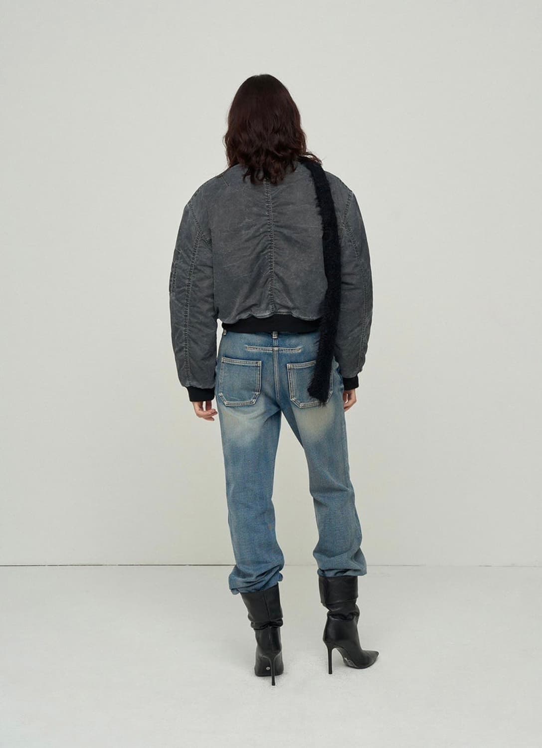 Lcdc crop bomber puffer jacket dustygrey 상품이미지3