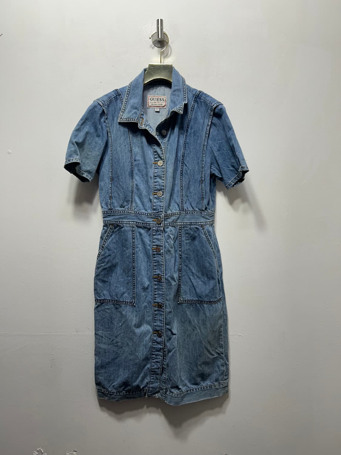 게스 여성 셔츠반팔 게님 롱 원피스 S  상품이미지1