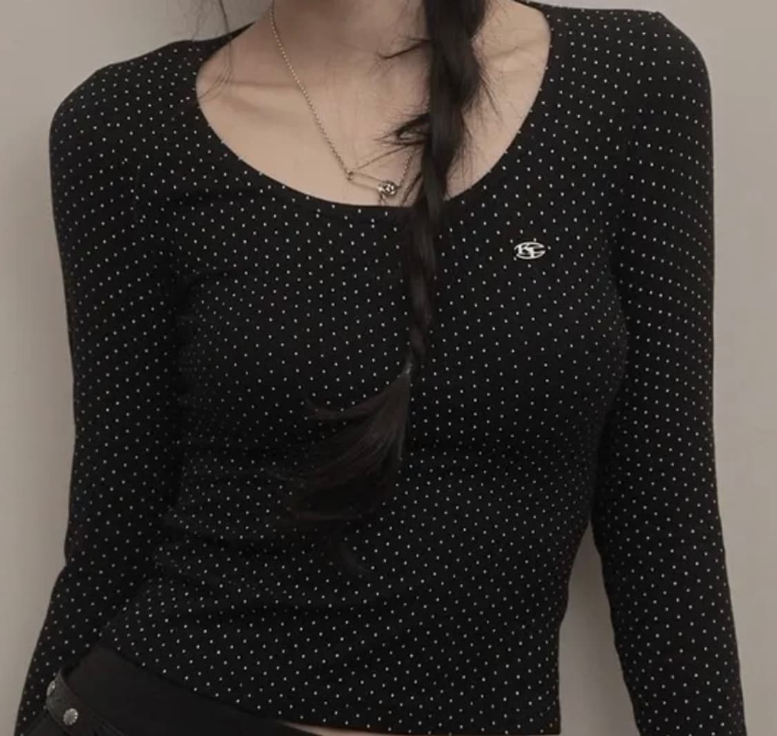 카키포인트 Dot U-neck 상품이미지2