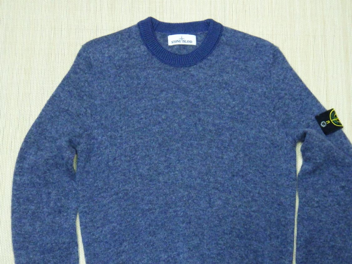 (L/100) 스톤아일랜드 남성 울혼방 라운드넥 니트 상품이미지3