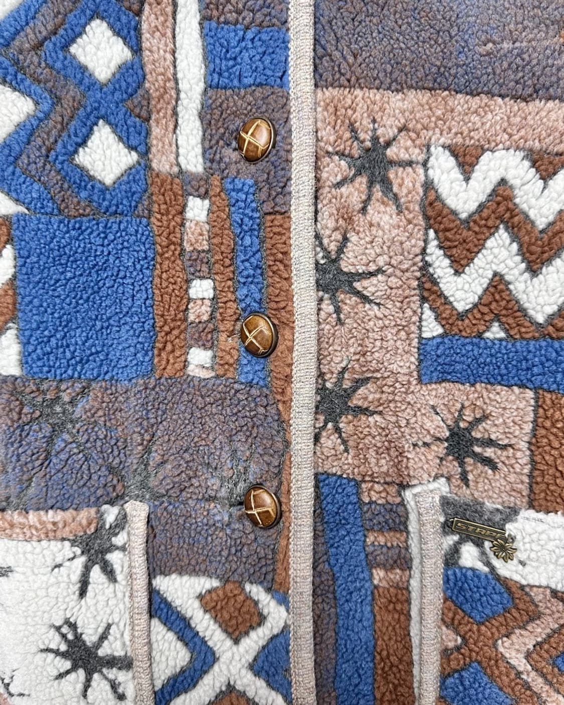 패치워크패턴 후드 가디건 상품이미지4