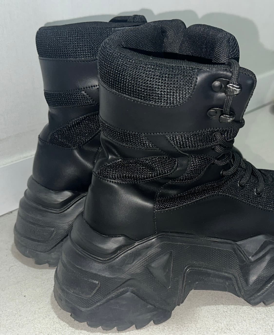 PLATFORM BOOTS SNEAKERS BLACK 상품이미지3