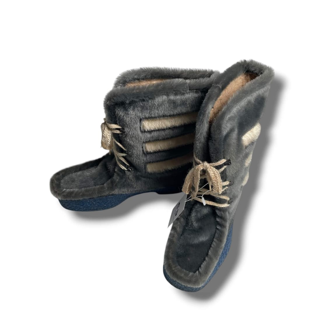 퍼 화이트 스트라이프 부츠 (italy made, 230) 상품이미지1