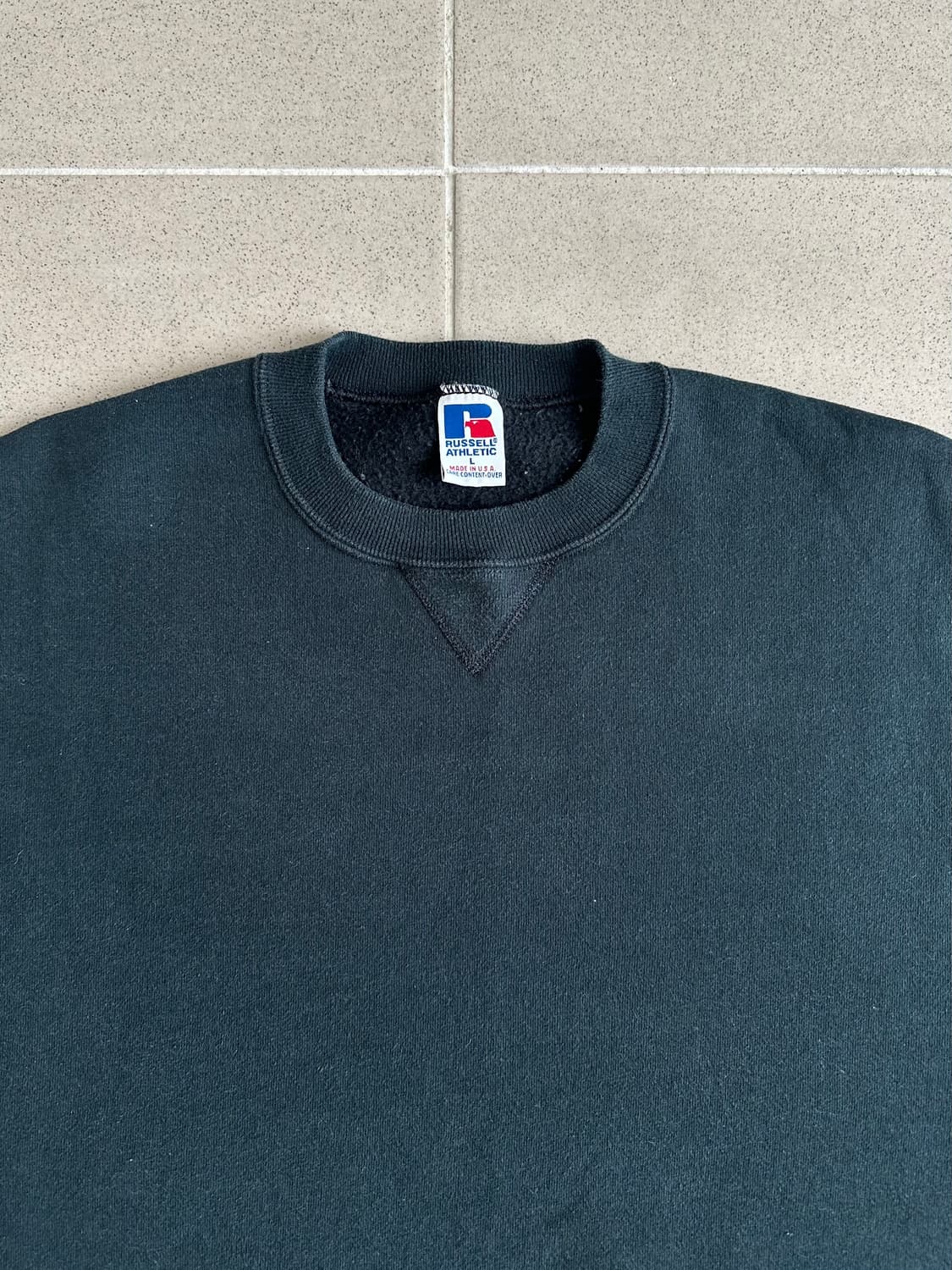 90s 빈티지 러셀 스웻셔츠 청록 L USA 상품이미지4