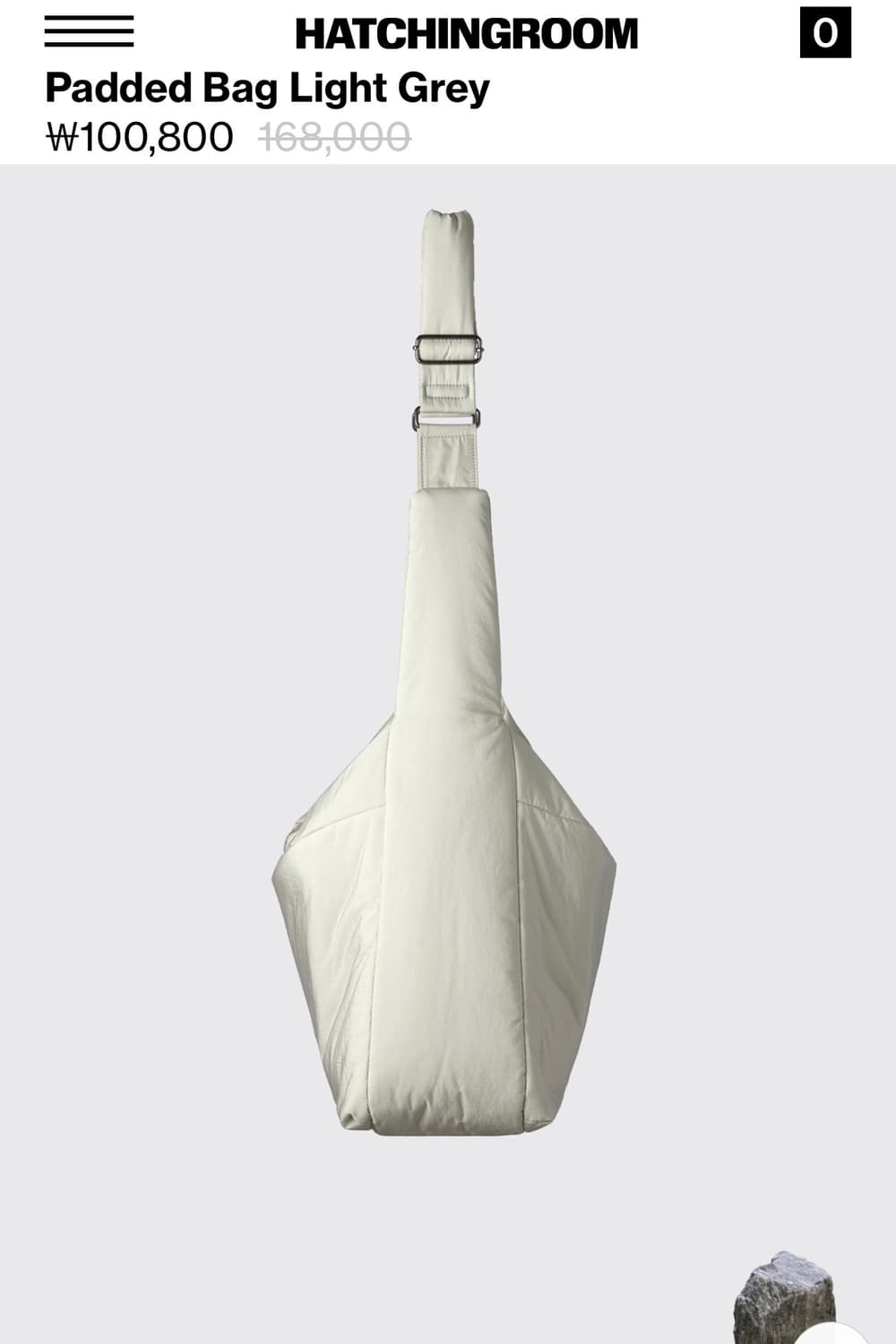 해칭룸 Padded Bag Light Grey 상품이미지3