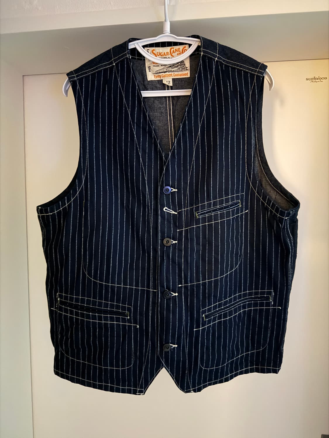 [42] 새제품 슈가케인 와바시 워크 베스트 상품이미지1