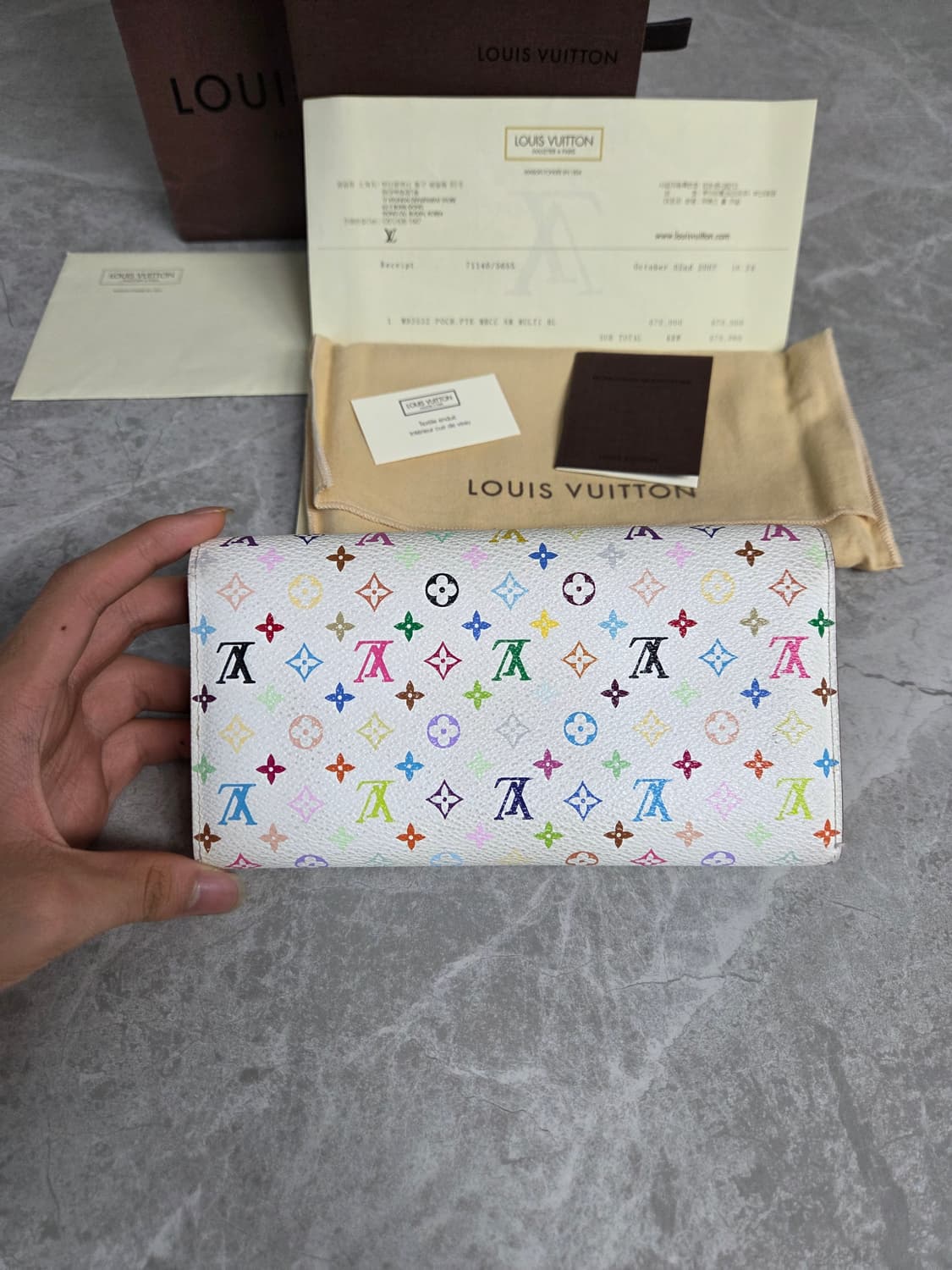 [정품] 루이비통 모노그램 무라카미 사라 장지갑 풀구성  상품이미지3