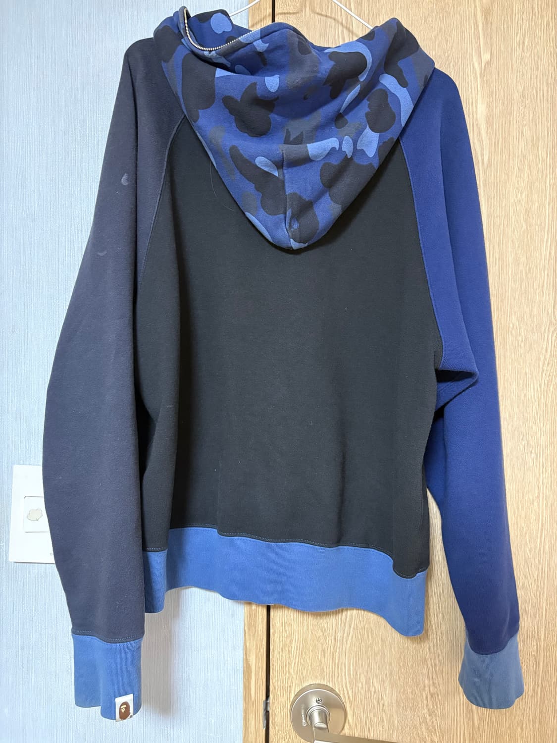 베이프 컬러 카모 릴렉스드 핏 풀 집 후드 네이비 m 상품이미지2