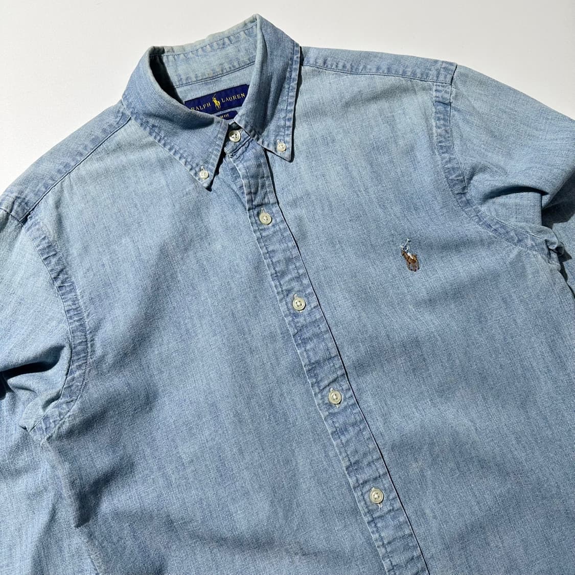 폴로 랄프로렌 샴브레이 데님 셔츠 상품이미지3