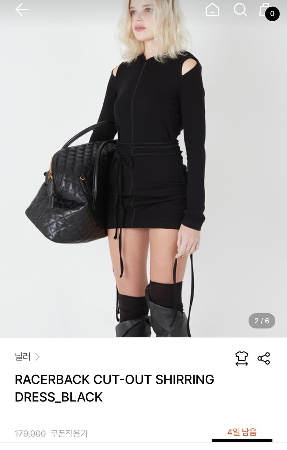 NILLER 레이서백 컷아웃 원피스 (새상품) 상품이미지1