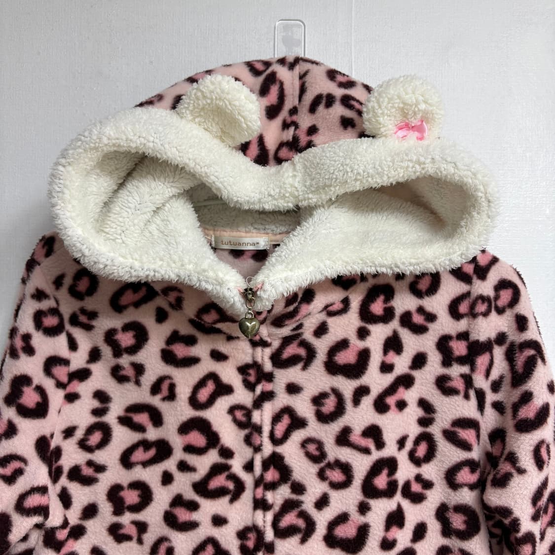 핑크 레오파드 호피 플리스 후리스 히메갸루 집업 상품이미지2