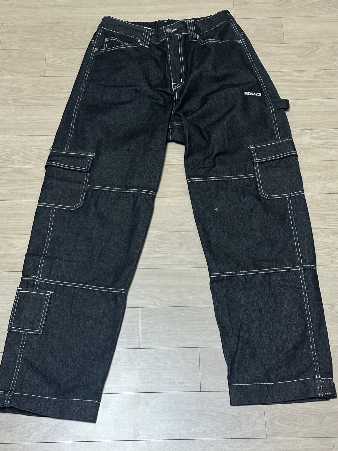 RDVZ 알디브이제트 스티치 포인트 데님 팬츠 L 블랙 상품이미지2
