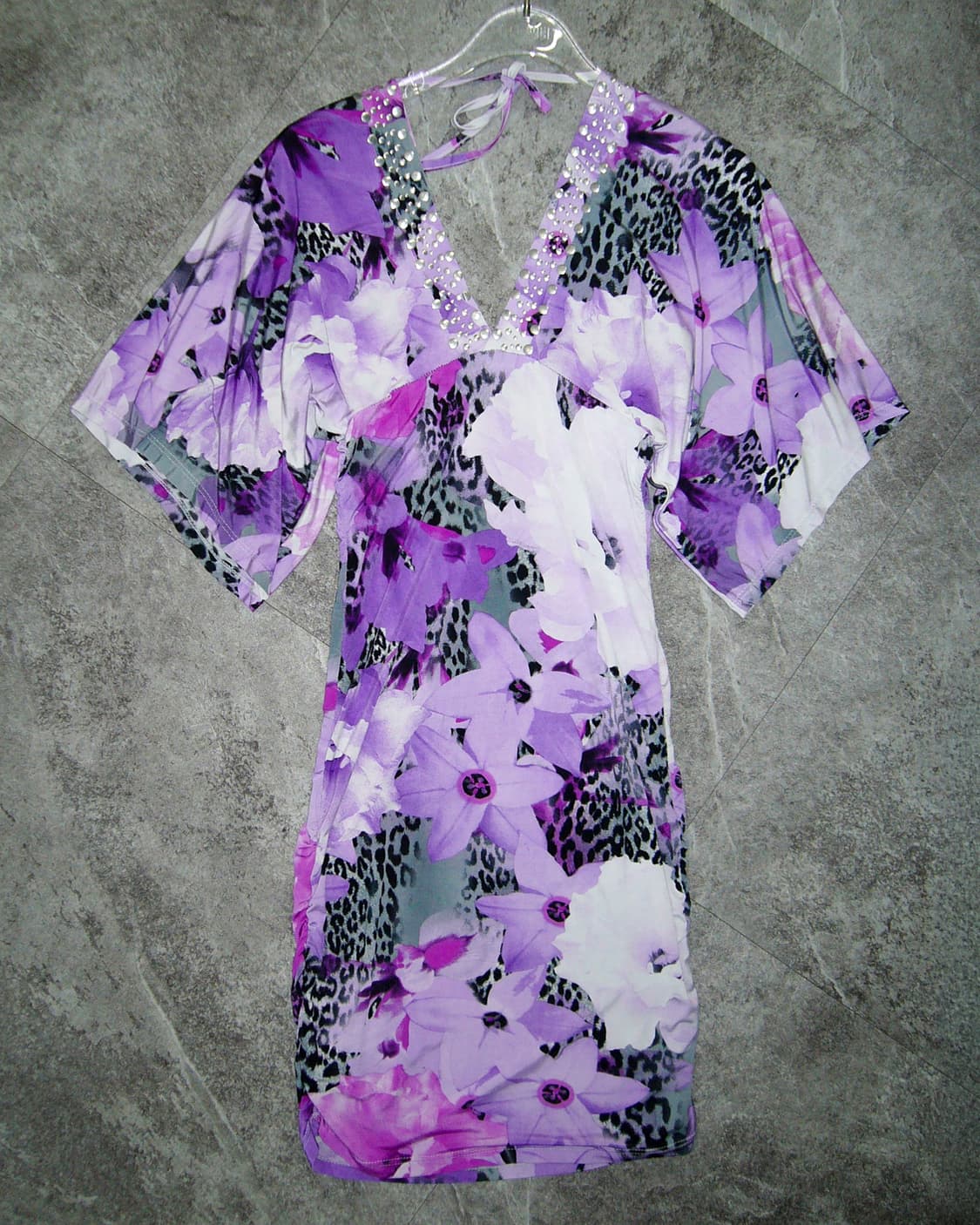 Purple Yukata Style Dress 상품이미지1