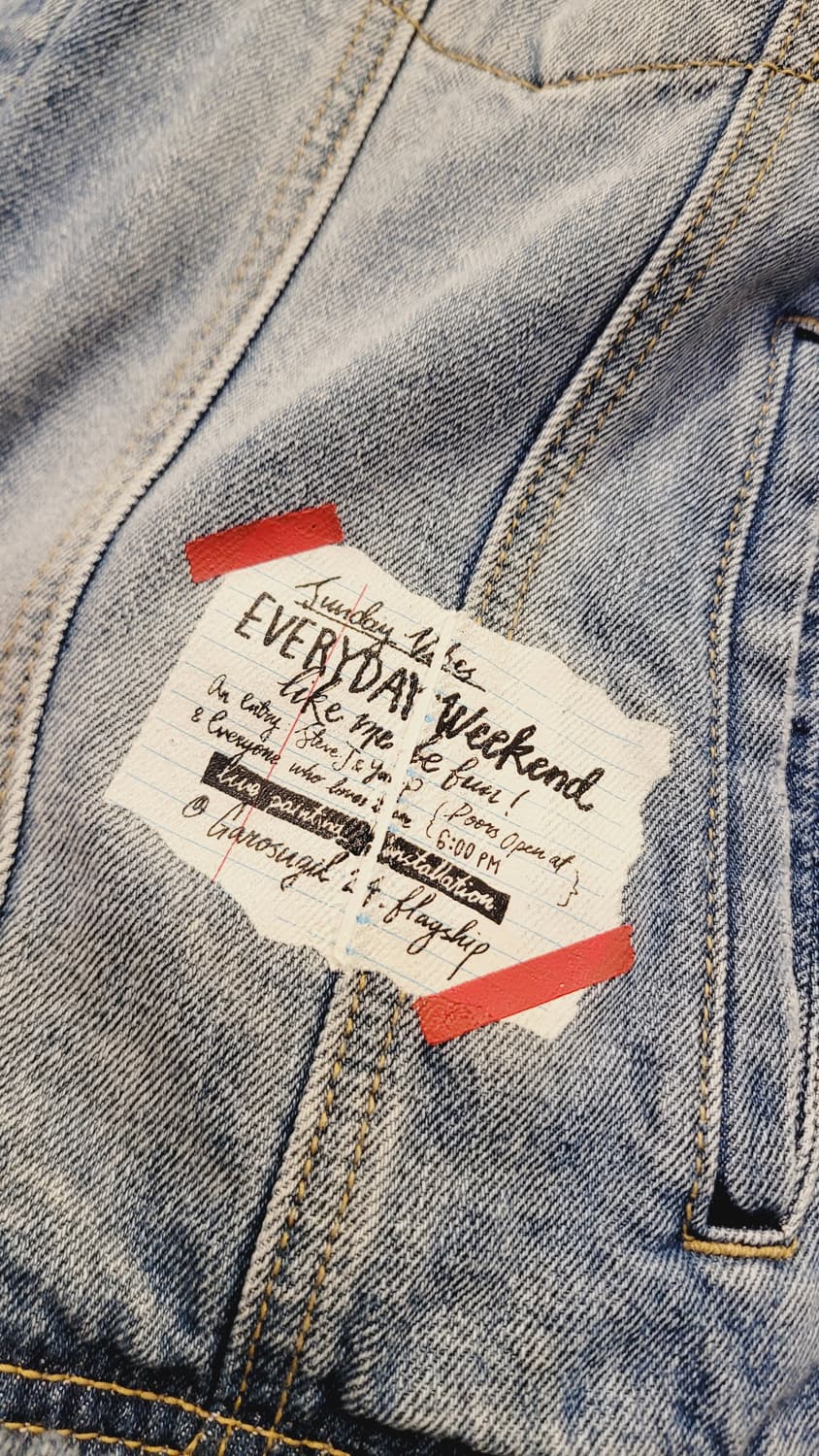 SJYP 레터링 데님자켓 상품이미지3