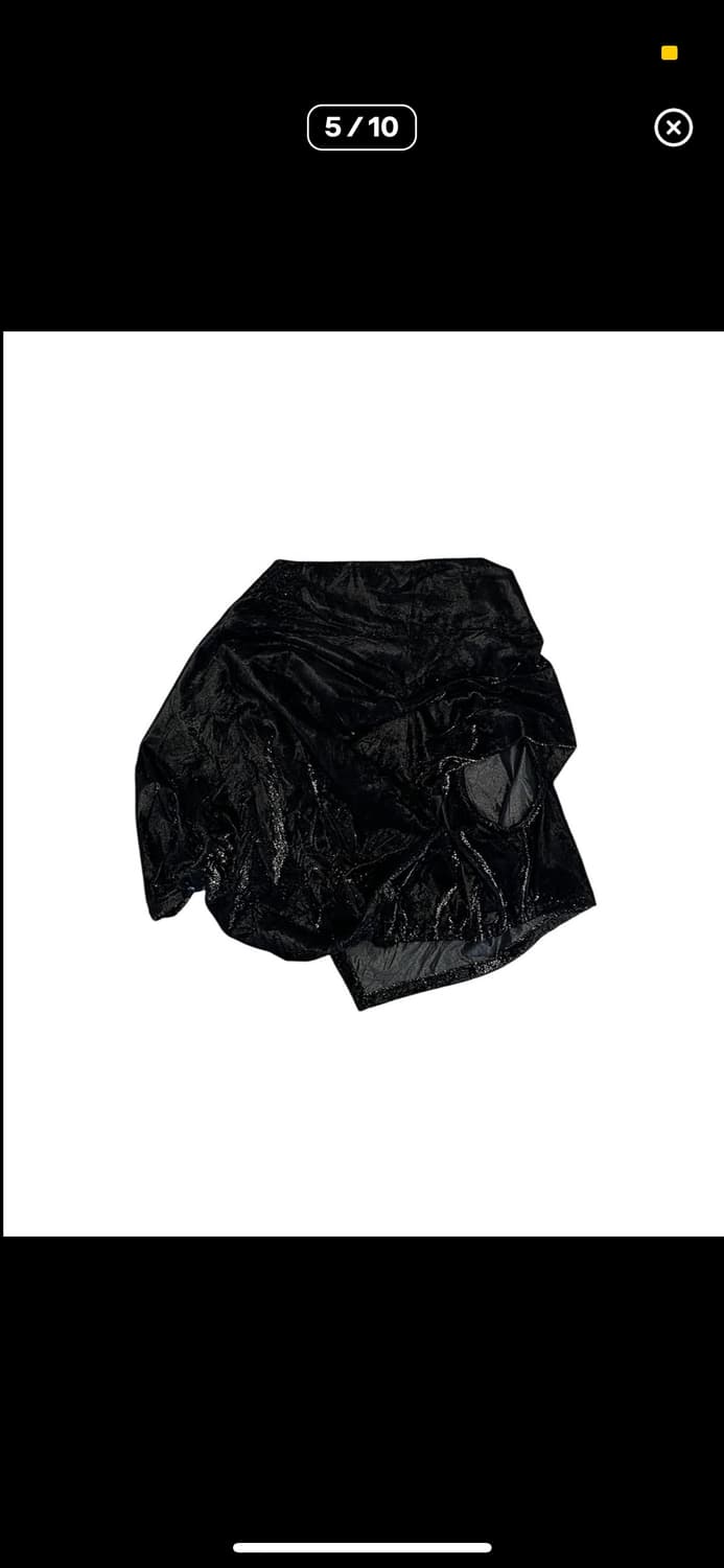 리츠코 시라하마 벨벳 비대칭 버튼 가디건 탑 상품이미지2