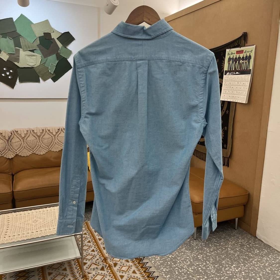 폴로 랄프로렌 빈티지 캐주얼 슬림핏 스카이블루 셔츠 S C11017 상품이미지4