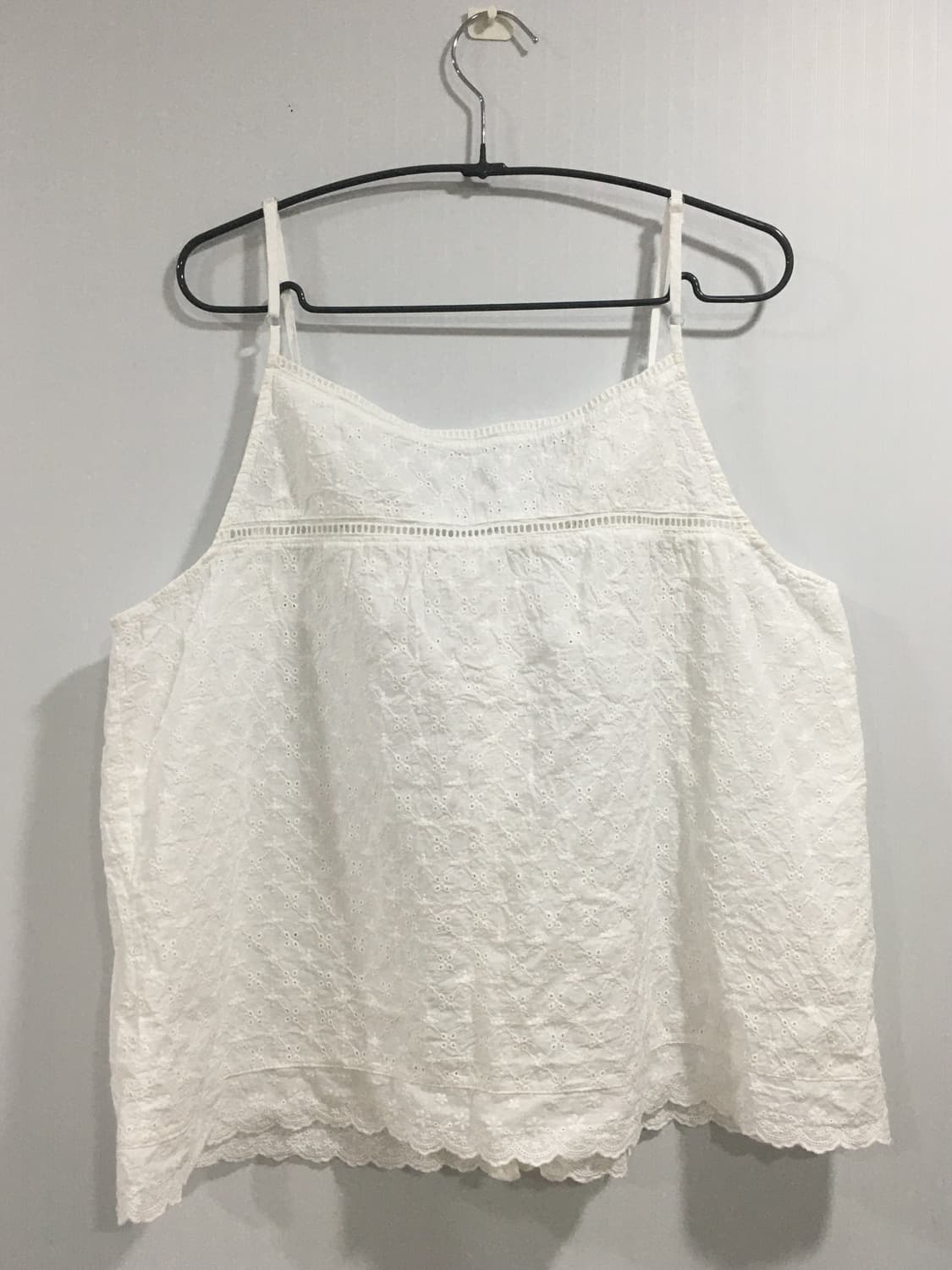 화이트 레이스 레이어드 민소매 상품이미지3