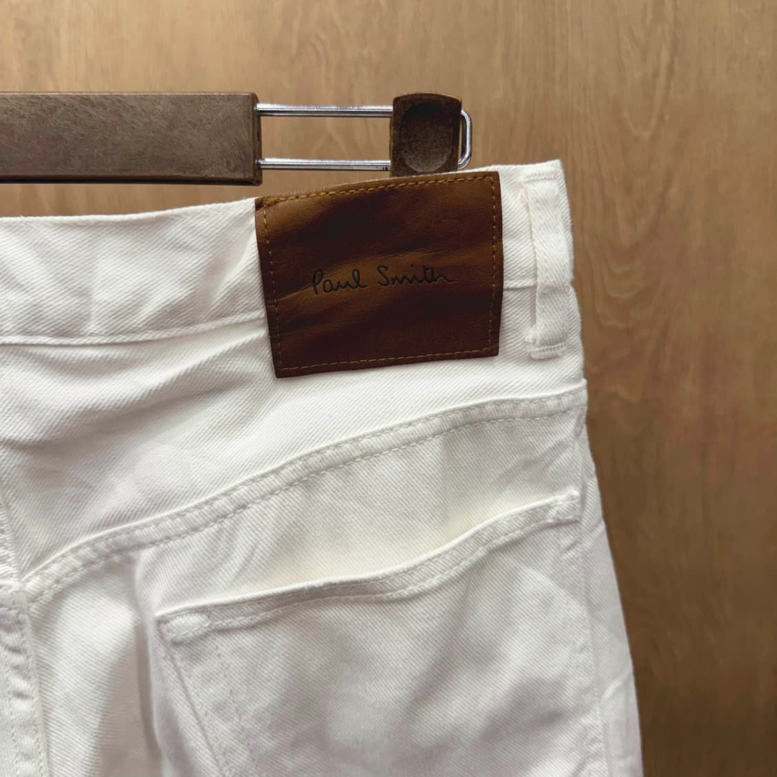 폴스미스 팬츠 5포켓 구조 메탈 리벳 디테일 스트레이트 핏 화이트 상품이미지6
