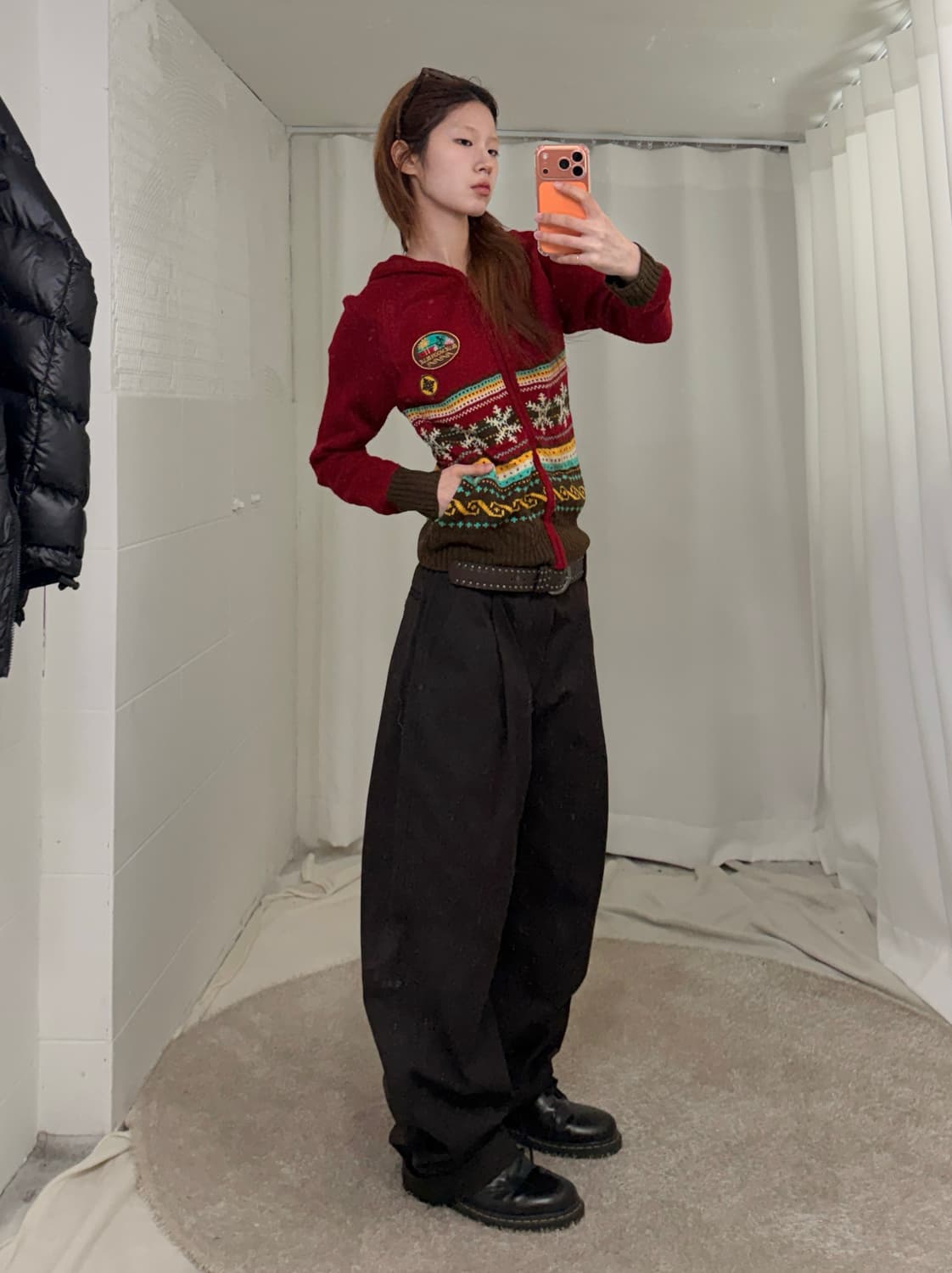 노스페이스 패딩 핀터깔 몽골 노르딕 힙합 코디 세트 상품이미지3