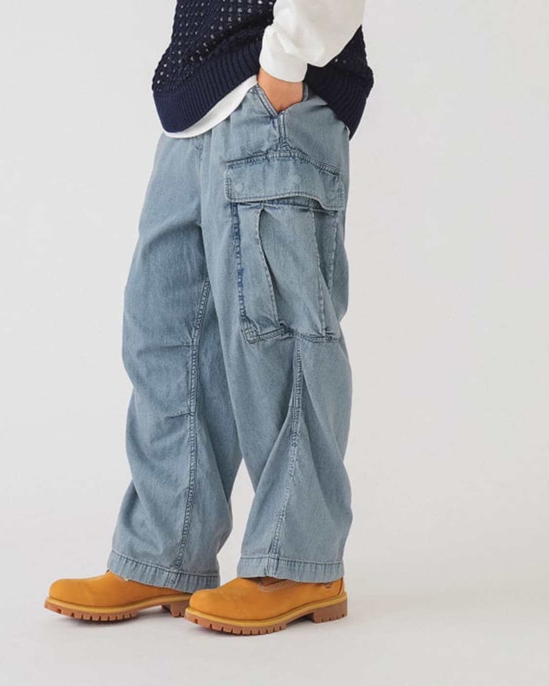 빔즈 BEAMS Big 6 Pocket Denim Cargo Pants 상품이미지6