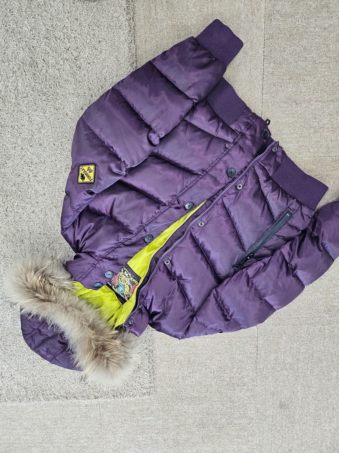 (L-105)남성 콕스 레이싱 라쿤퍼 푸퍼 오리털 숏 패딩 상품이미지4