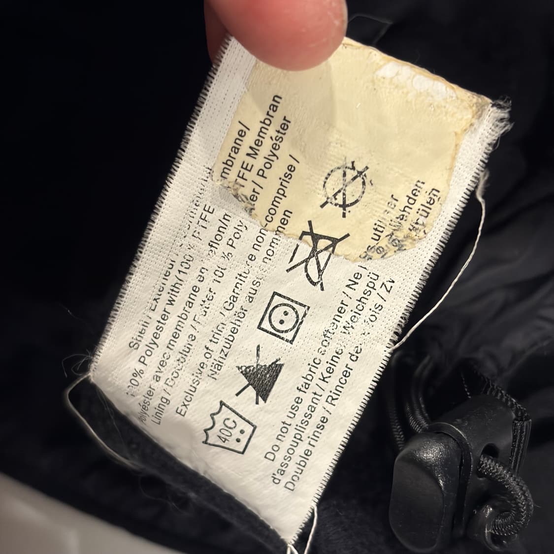 [S] 아크테릭스 윈드스토퍼 바람막이 블랙 집업 자켓 C574 상품이미지7