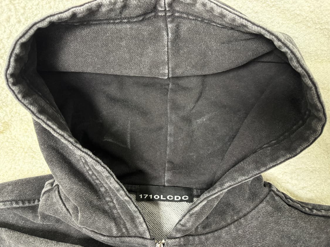 LCDC 워시드 크롭후드집업 상품이미지4