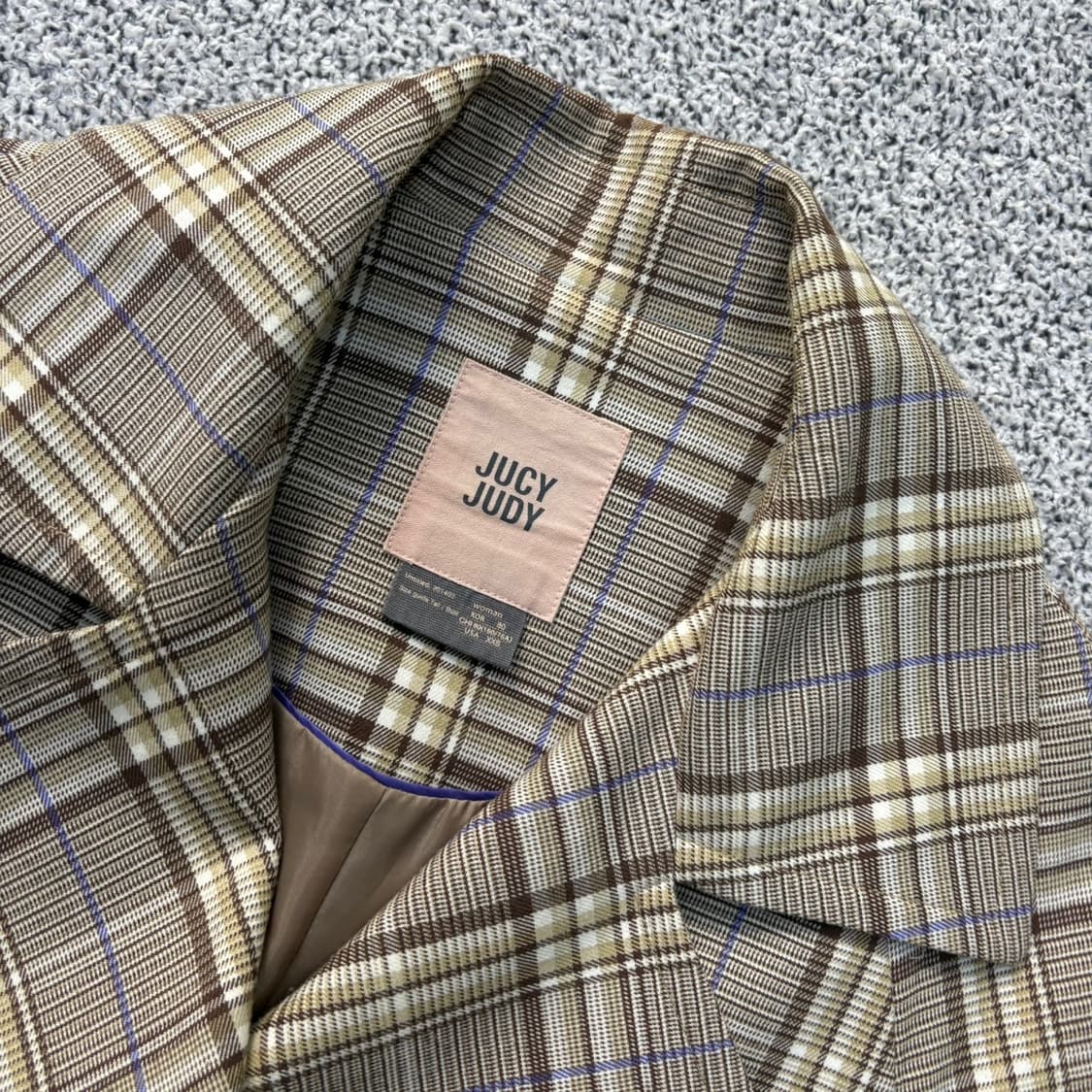 80 쥬시쥬디 여성 체크 더블 자켓 0323J 상품이미지2