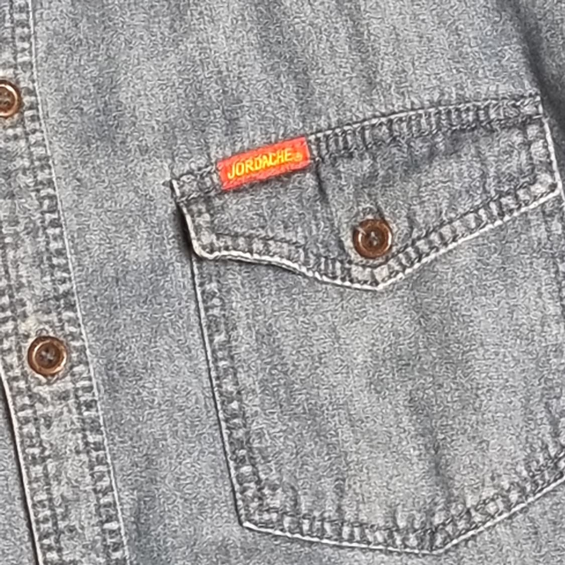 80s 빈티지 조다쉬 데님 셔츠 남방(100-105) 상품이미지4