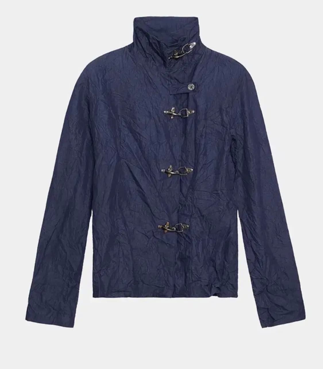 에트오소메 크링클 텍스처 훅 자켓 네이비 1사이즈 상품이미지3