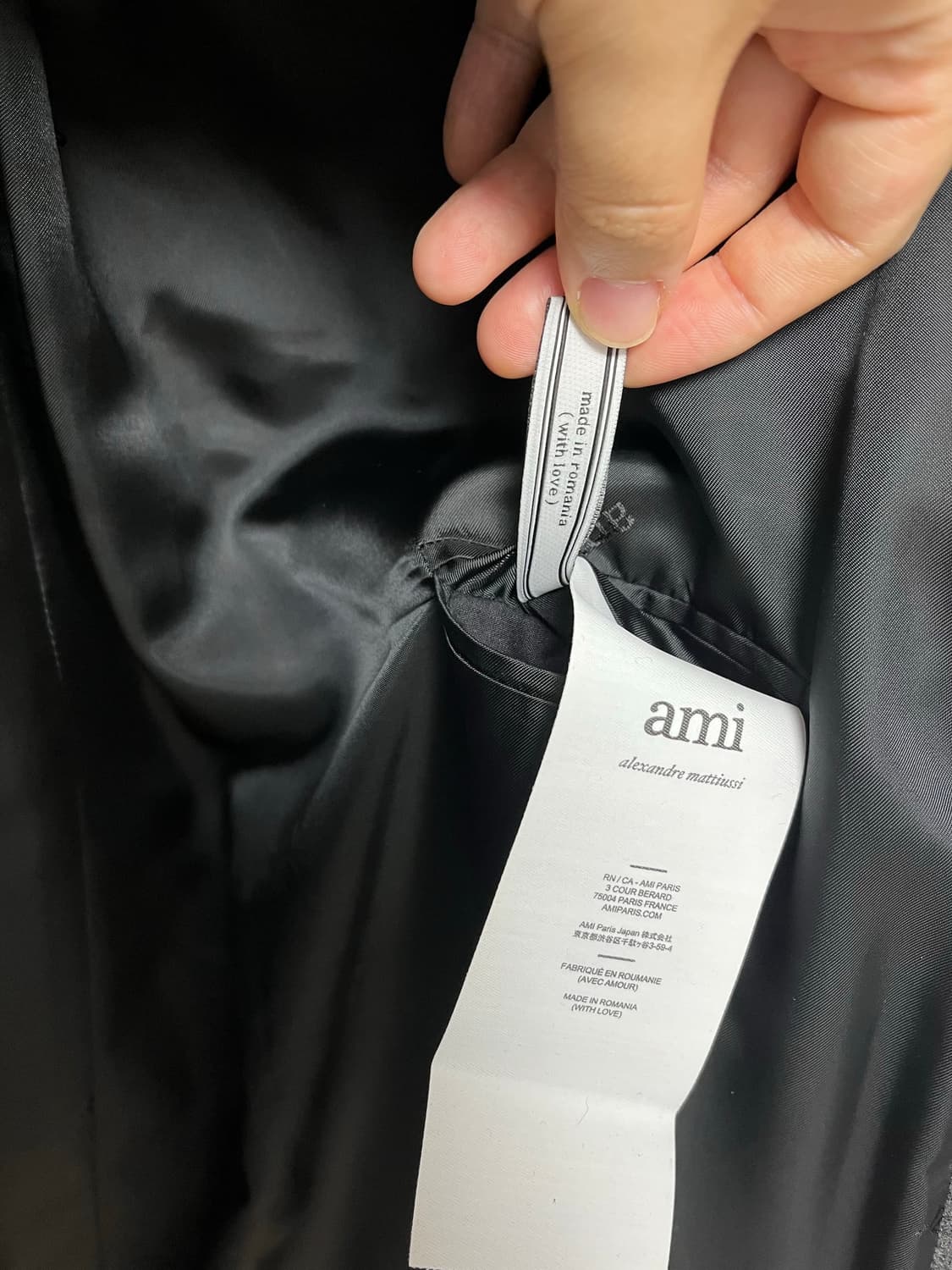 아미 회색 코트 50size 상품이미지5