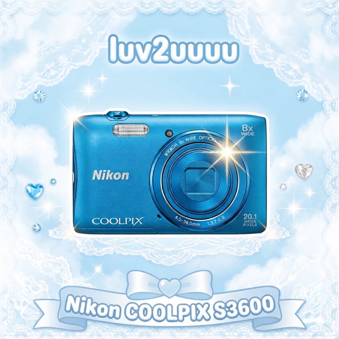 니콘 coolpix s3600 카메라 블루🌊🐳🤍/초미품 풀박✨ 상품이미지1