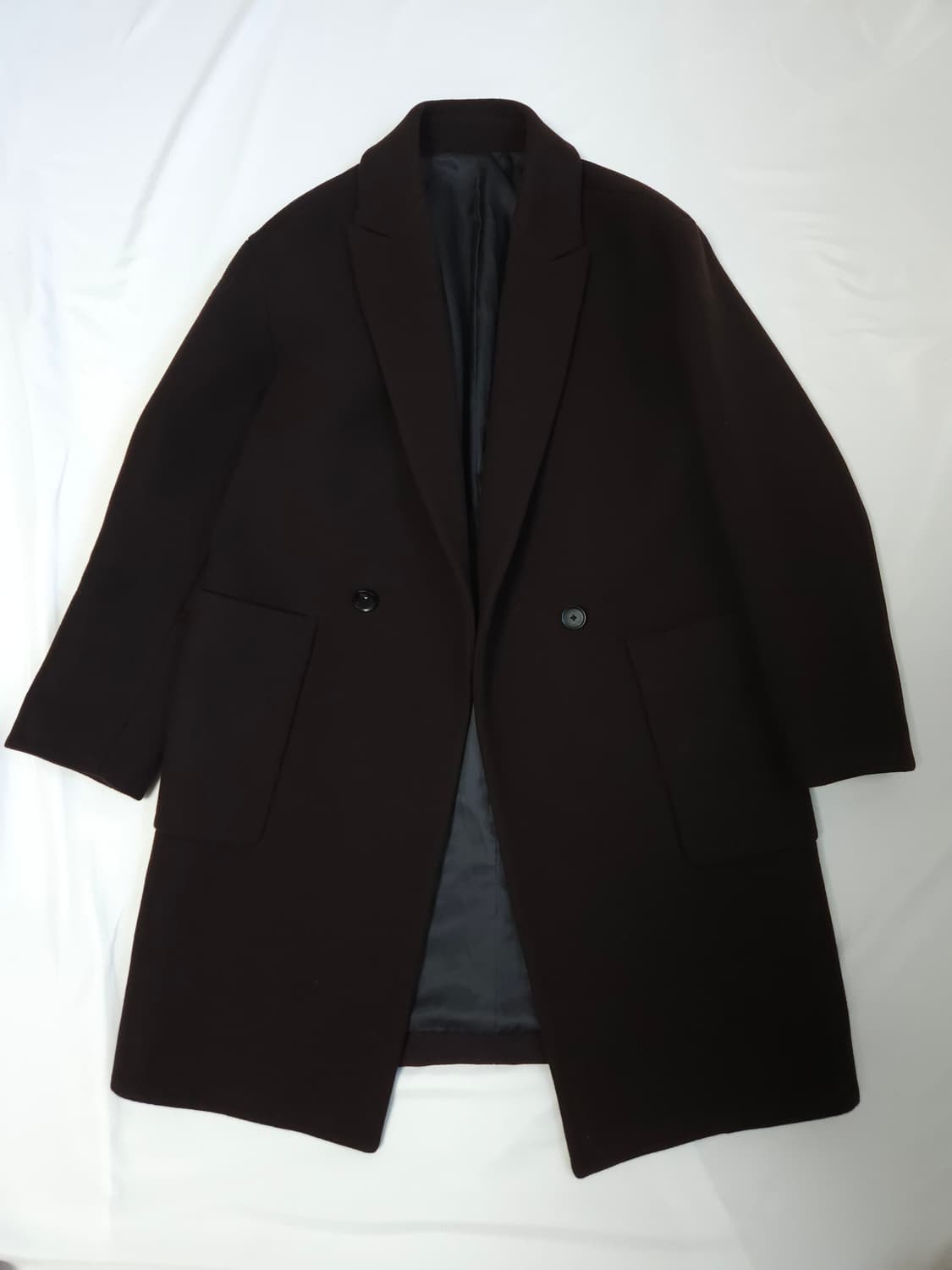 타임옴므 TIME 한섬 캐시미어 브라운 코트 정장 자켓 95 오버핏 상품이미지1