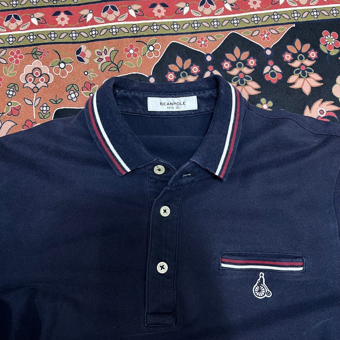 빈폴 자수로고 반팔 카라티 L/100 상품이미지2